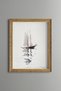 Two-Masted Sailing Ship and Sandal - Vintage Patterned Painting - Slim Model