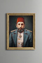 Sultan Ii. Abdulhamid Portrait - Vintage Patterned Painting - Slim Model