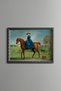 The Countess of Coningsby on Horseback - Vintage Patterned Painting - Slim Model