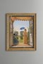 Two Women at the Open Door - Vintage Patterned Painting - Slim Model