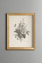 Wildflower Bouquet - Vintage Patterned Painting - Slim Frame