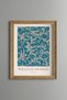 Blue Floral Pattern - Vintage Patterned Painting - Slim Model