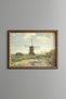 Rural Windmill - Vintage Patterned Painting - Slim Model
