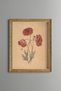Red Poppies - Vintage Patterned Painting - Slim Model