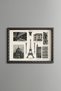 Eiffel Tower and Iron Architecture - Vintage Patterned Painting - Slim Frame