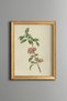 Pink Floral Branch - Vintage Patterned Painting - Slim Frame