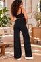 Palazzo Maternity Pants with Front Stripe Detail - 4