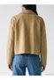 Esvab • Modern & Distinctive Shirt Collar Suede Look Women's Jacket - 7