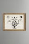 Celestial Spheres and Astronomy - Vintage Patterned Painting - Slim Model