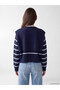 Peak New Season Anthracite Striped Knit Sweater for Women. - 4