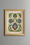 Blue Floral Ornament - Vintage Patterned Painting - Slim Model