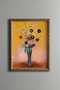 Floral Vase - Vintage Patterned Painting - Slim Model