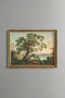 Nemi Lake at Dusk - Vintage Patterned Painting - Slim Frame