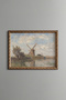 Mill Village Scenery - Vintage Patterned Painting - Slim Model