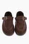 Cathy Coffee Suede Fur-Lined Women's Slippers - 4