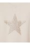 Seray New Season Beige Printed Oversized Women's Sweatshirt Tunic. - 7