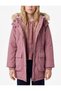 Loose Fit Long-Sleeved Fur-Trimmed Hooded Coat with Pockets and a Collar - 2
