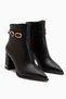 Loretta Black Detachable-Strap 2-in-1 Heeled Women's Boots & Ankle Boots - 3