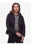 Quilted Padded Jacket with Zippered Hood and Pockets - 2