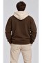 Unisex Ny Printed Patchwork Color Hooded Zip-Up Sweater - 2