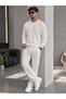 Men's Patterned Sweatpants Set, 2-Piece, Loose Fit, Cotton Polyester Fabric.