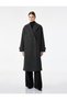 Long Sleeve Pocketed Oversized Long Wrap Coat - 3
