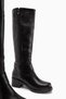 Hope Black Buckled Chunky Heel Women's Boots - 6