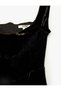 Velvet Mini Dress, Square Neckline, Sleeveless, Slim Fit. - 3