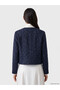 Ozmarka New Season Indigo Crew Neck Women's Jean Jacket - 4