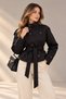 Women's Stand Collar Belted Short Trench Coat
