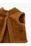 Suede-Look Bicycle Collar Sleeveless Snap-Button Plush Dog Jacket - 3