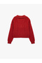 Regular Fit Hair Braid Textured Long Sleeve Half Zip Knitwear Sweater - 7