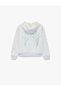 Sequined, Back-Printed, Brushed, Zippered, Hooded, Long-Sleeved Sweatshirt. - 2