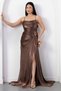 Strapless collar rope strap gown evening dress drp7011 - 6
