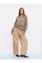New season women's knit blouse with bicycle neckline and lace details 190869 - 5