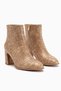 Marion Nude Crocodile Patterned Heeled Women's Boots - 3