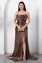 Strapless collar rope strap gown evening dress drp7011
