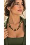 Natural Stone Green Jasper Stone Nepal Bead Detail Design Necklace
