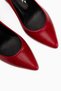 Emily Genuine Leather Red High-Heeled Women's Shoes. - 4