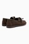 Janica Genuine Leather Brown Lace-Up Women's Loafers - 6