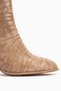 Marion Nude Crocodile Patterned Heeled Women's Boots - 4