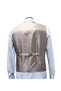 Men's V-Neck Beige Flannel Vest 56118 - 5