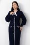 Bicycle collar button detail bow knit dress pl1430 - 2