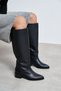 Tetra Black Matte Pointed-Toe Women's Ankle Boots - 7