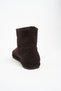 Nemesis Bitter Coffee Suede Leather Flat Sole Women's Ankle Boots with Plush Lining - 6