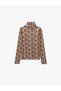 High Neck Bambi Patterned Blouse Long Sleeve Slim Fit - 2