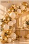 20-Piece Chrome Gold Sea Sand Transparent Gold Confetti Balloon Set for Birthday, Engagement, Wedding, Party Organization, Gold Party Decoration Balloon. - 2