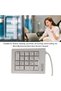 Numeric Keypad, 17 Keys Noiseless Portable Number Pad Mechanical Black Axis Numeric Keypad with High - 3