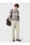 Vision New Season Beige Crew Neck Patterned Men's Sweater - 2
