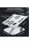 Laptop Stand with Dual RGB Cooling Fans, Adjustable Metal Alloy silver - 2